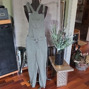 Wallflower Olive Green Knit Overalls
